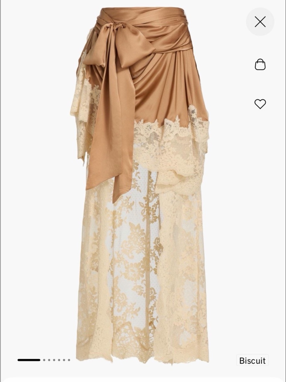 ZIMMERMANN hypnotic satin drape high low skirt